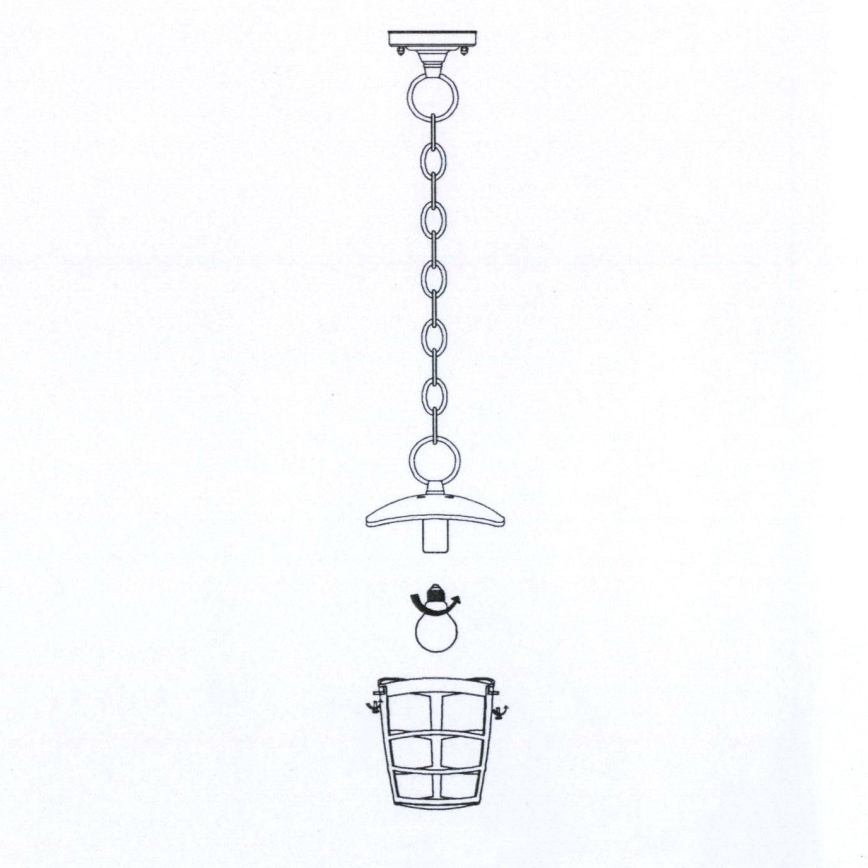 Eglo 93406 - Vonkajší LED luster ALORIA 1xE27/8,5W/230V IP44