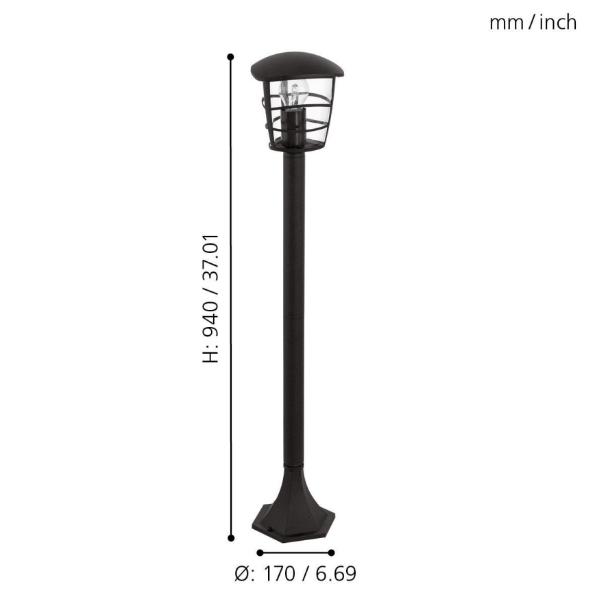 Eglo - LED Vonkajšia lampa E27/8,5W/230V IP44