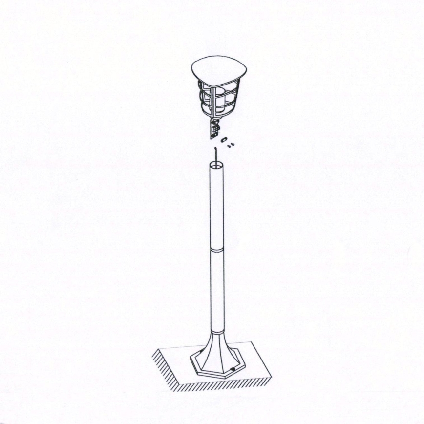 Eglo - LED Vonkajšia lampa E27/8,5W/230V IP44