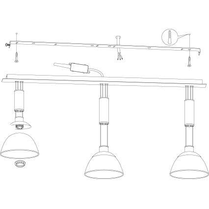 Eglo 93468 - LED závesné svietidlo MONTEFIO 3xLED/6W/230V