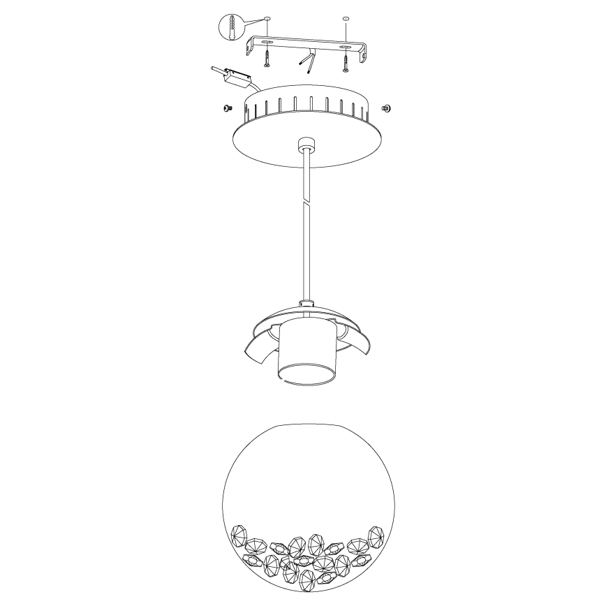 Eglo - LED závesné svietidlo LED/5W/230V