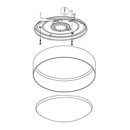 Eglo 93949 - LED stropné svietidlo PALOMARO LED/12W/230V