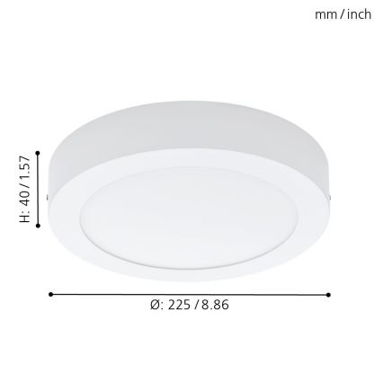 Eglo 94075 - LED stropné svietidlo FUEVA 1 LED/16,47W/230V