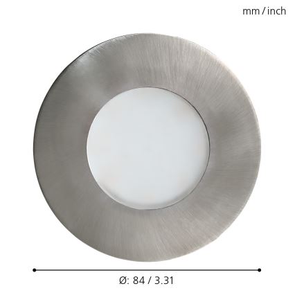 Eglo - LED Kúpeľňové podhľadové svietidlo 1xGU10/5W/230V IP65