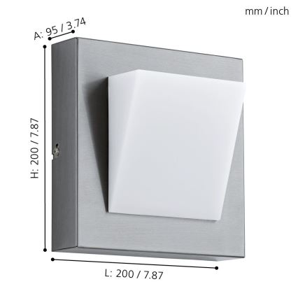 Eglo 94114 - LED vonkajšie osvetlenie GALARY 1 LED/3,7W/230V IP44