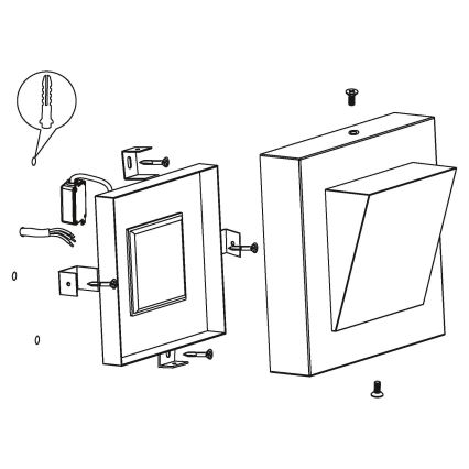 Eglo 94114 - LED vonkajšie osvetlenie GALARY 1 LED/3,7W/230V IP44