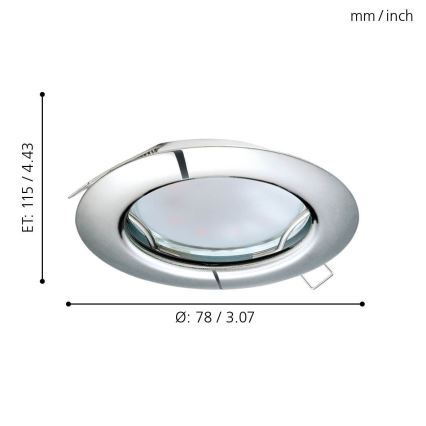 Eglo - SADA 3x LED Podhľadové svietidlo PENETO 3xGU10-LED/3W/230V