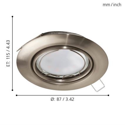 Eglo 94242 - LED Podhľadové svietidlo PENETO 1xGU10-LED/5W/230V