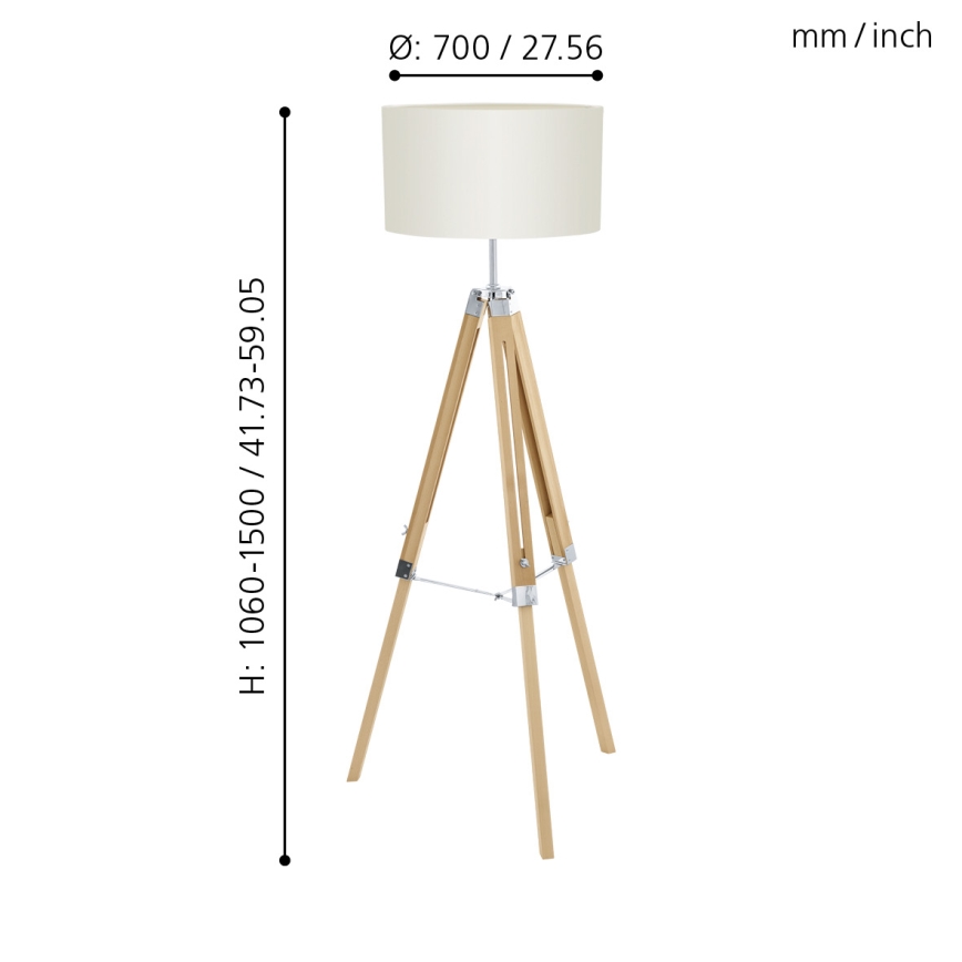 Eglo - Stojacia lampa 1xE27/60W/230V