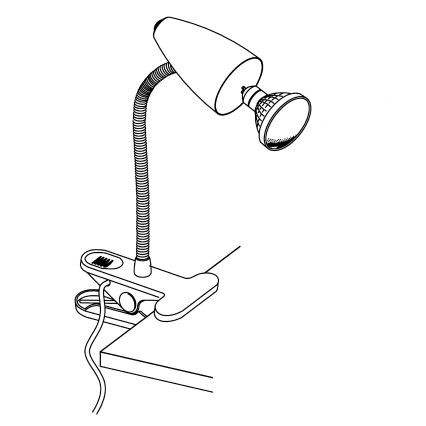 Eglo 94329 - LED Lampa so štipcom RICCIO 1xGU10-LED/3W/230V