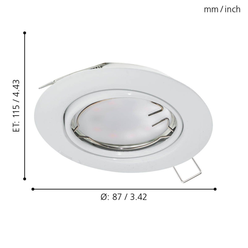 Eglo - SADA 3x LED Podhľadové svietidlo PENETO 3xGU10-LED/5W/230V
