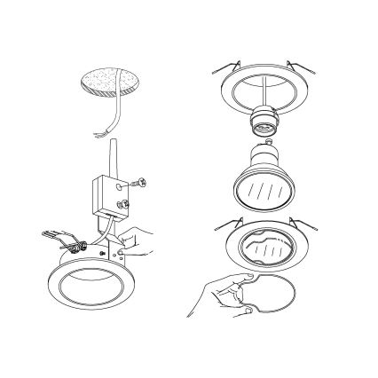 Eglo - SADA 3x LED Podhľadové svietidlo PENETO 3xGU10-LED/5W/230V