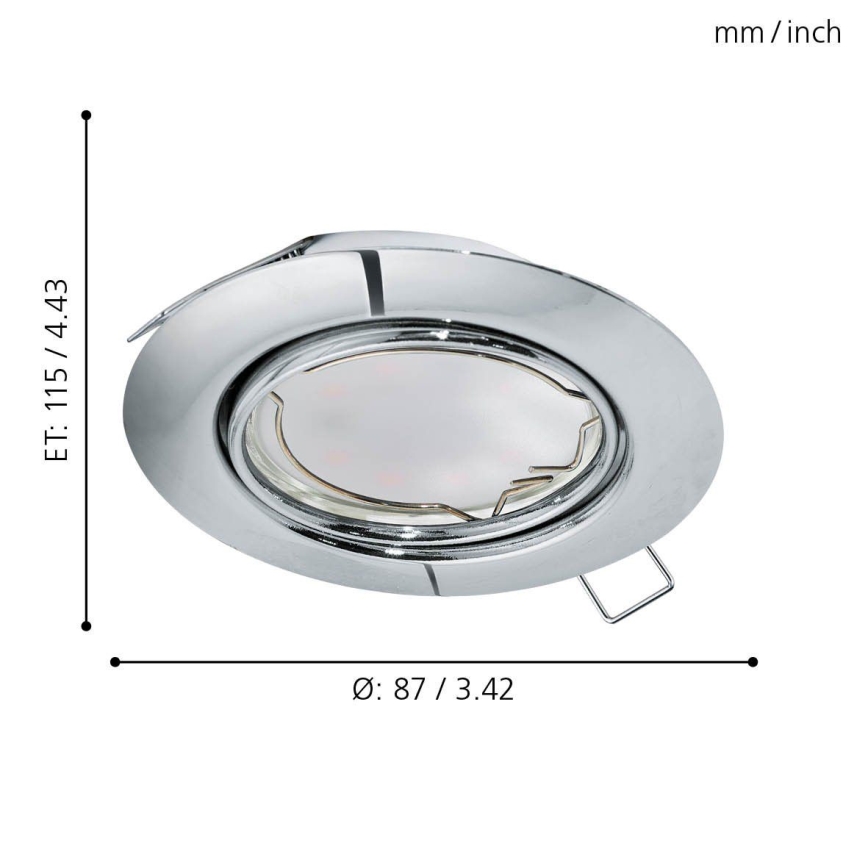 Eglo - SADA 3x LED Podhľadové svietidlo PENETO 3xGU10-LED/5W/230V