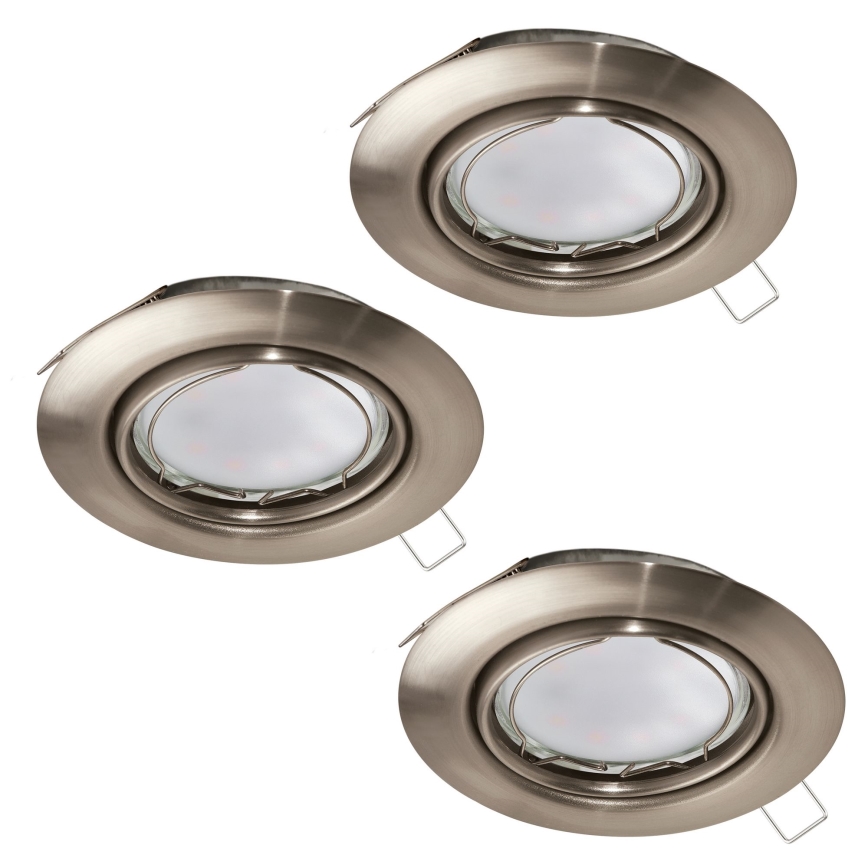 Eglo - SADA 3x LED Podhľadové svietidlo PENETO 3xGU10-LED/5W/230V