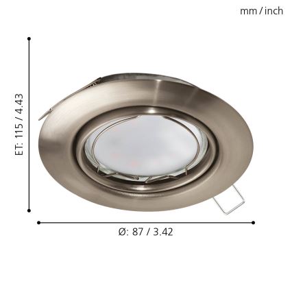 Eglo - SADA 3x LED Podhľadové svietidlo PENETO 3xGU10-LED/5W/230V