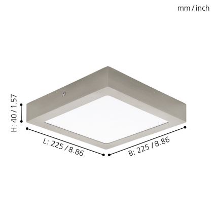 Eglo 94526 - LED Stropné svietidlo FUEVA 1 LED/16,5W/230V