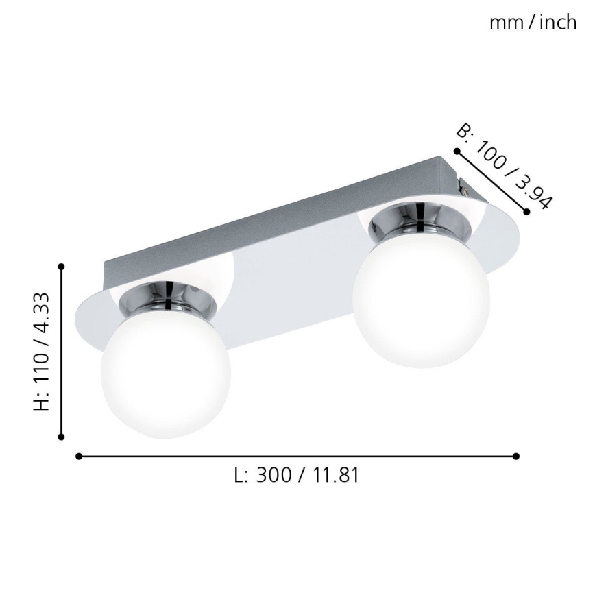 Eglo - LED Kúpeľňové svietidlo 2xLED/3,3W/230V IP44