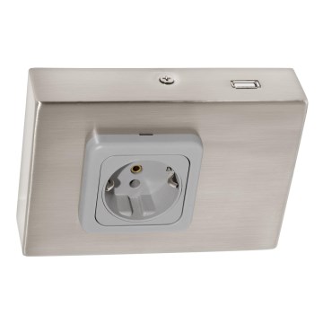 Eglo 94664 - Zásuvka pod linku SCHUKO vrátane USB TAXANO