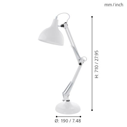 Eglo - Stolná lampa 1xE27/40W/230V
