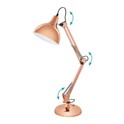 Eglo 94704 - Stolná lampa BORGILLIO 1xE27/40W/230V