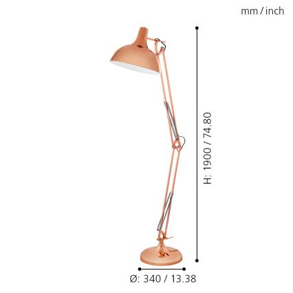 Eglo - Stojaca lampa 1xE27/60W/230V