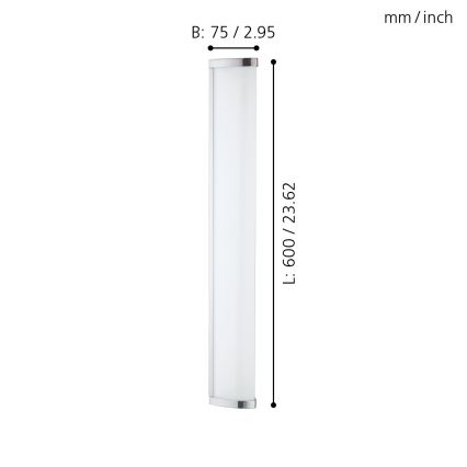 Eglo - LED Kúpeľňové svietidlo 1xLED/16W/230V IP44