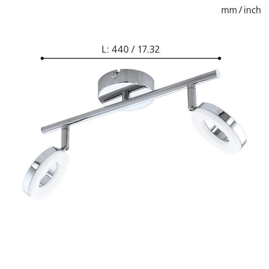 Eglo 94757 - LED Kúpeľňové svietidlo GONARO 2xLED/3,8W/230V IP44