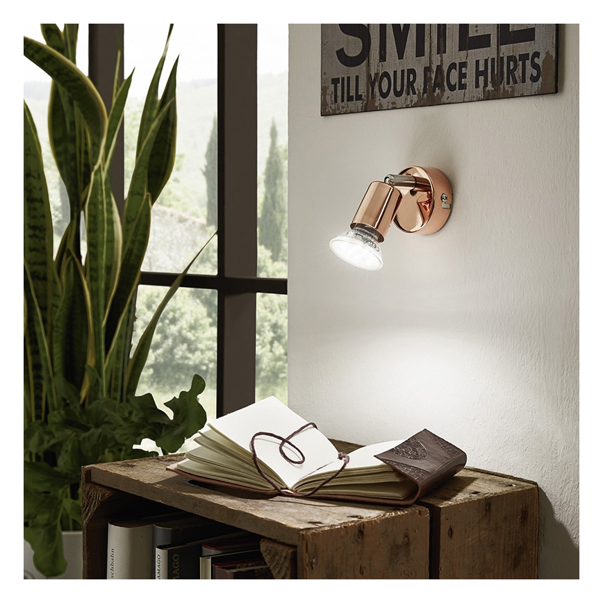 Eglo 94772 - LED bodové svietidlo BUZZ-COPPER 1xGU10/3W/230V