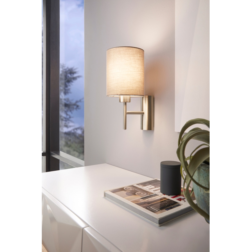 Eglo - Nástenné svietidlo 1xE27/60W/230V taupe