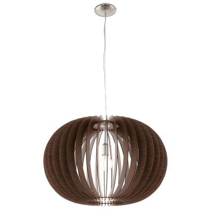 Eglo 95026 - Závesný luster na lanku STELLATO 1xE27/60W/230V pr. 70 cm hnedý