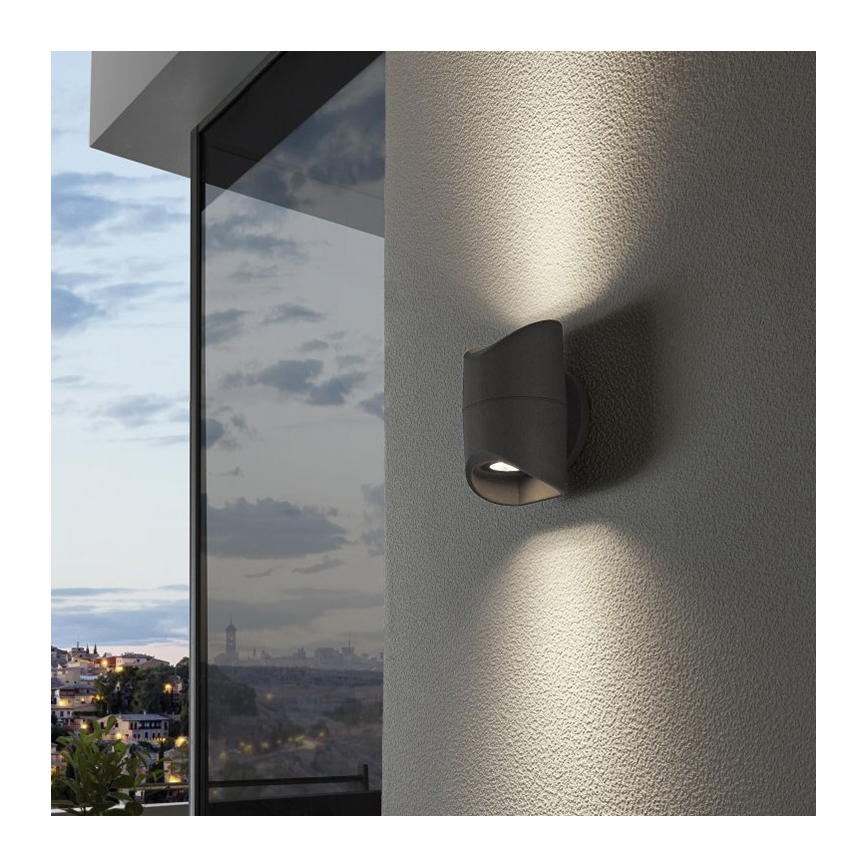 Eglo 95076 - Vonkajšie nástenné svietidlo ABRANTES 2xLED/6W/230V