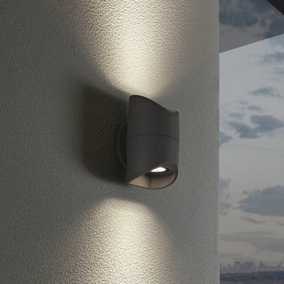 Eglo 95076 - Vonkajšie nástenné svietidlo ABRANTES 2xLED/6W/230V IP44