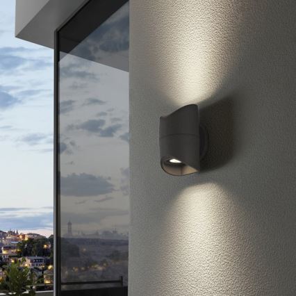 Eglo 95076 - Vonkajšie nástenné svietidlo ABRANTES 2xLED/6W/230V IP44