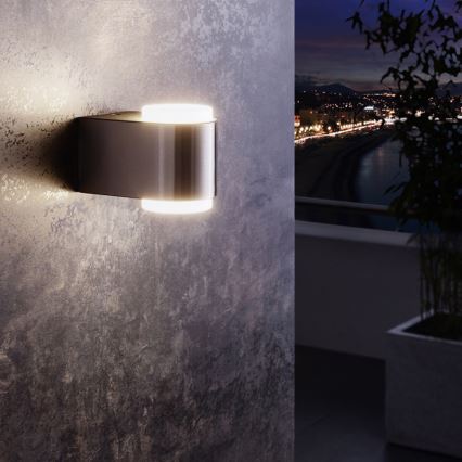 Eglo 95079 - Vonkajšie nástenné svietidlo BRIONES 2xLED/3W/230V IP44