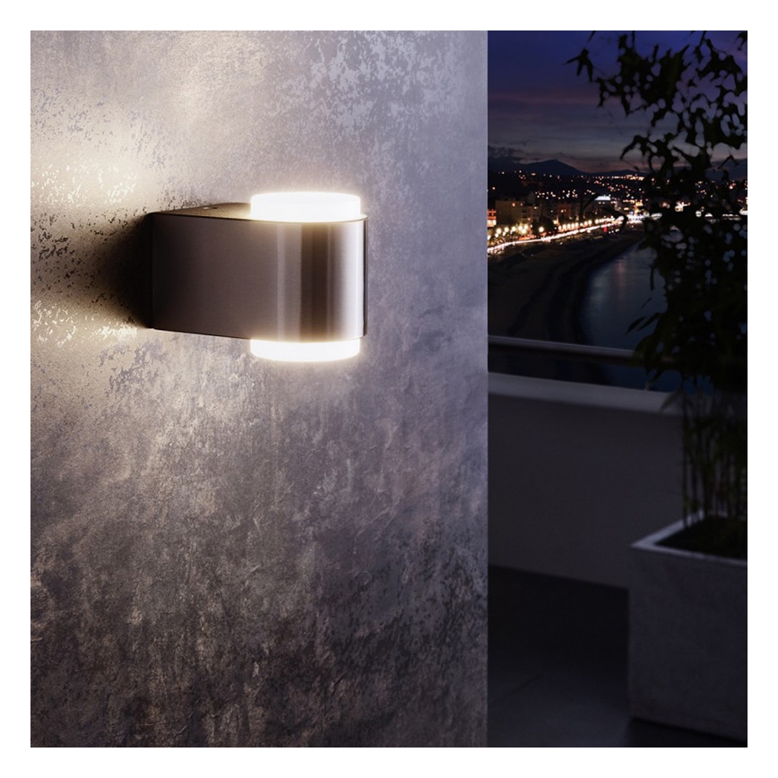 Eglo 95079 - Vonkajšie nástenné svietidlo BRIONES 2xLED/3W/230V IP44