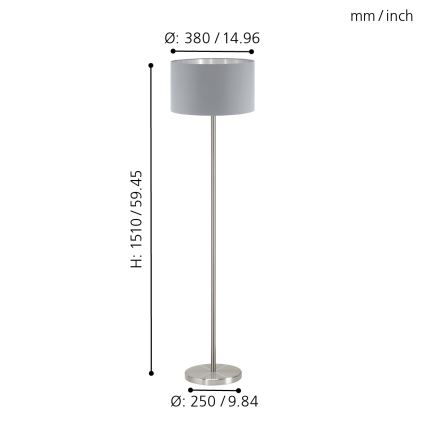 Eglo - Stojacia lampa 1xE27/60W/230V