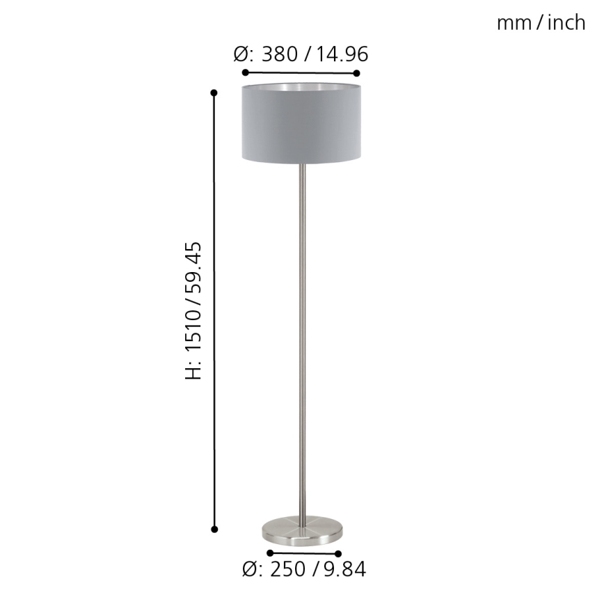 Eglo - Stojacia lampa 1xE27/60W/230V