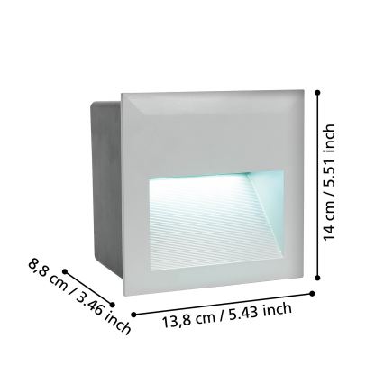 Eglo - LED Vonkajšie orientačné svietidlo LED/3,7W/230V IP65