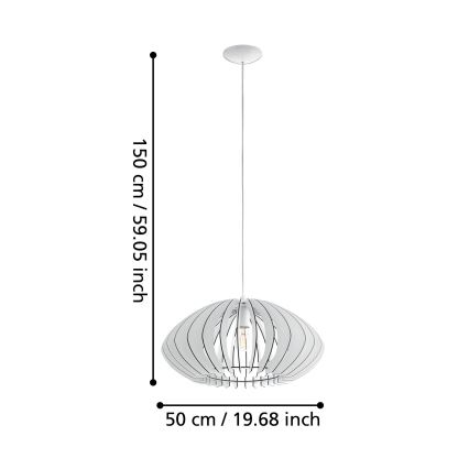 Eglo 95254 - Luster COSSANO 2 1xE27/60W/230V