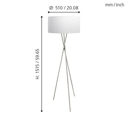 Eglo - Stojaca lampa 1xE27/60W/230V