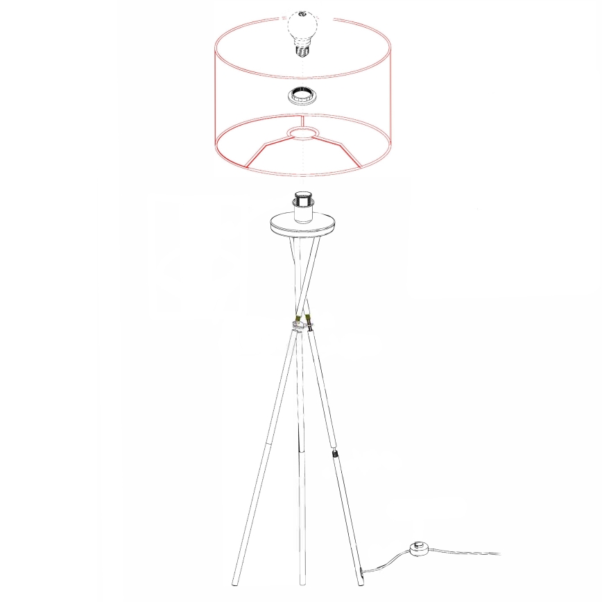 Eglo - Stojaca lampa 1xE27/60W/230V