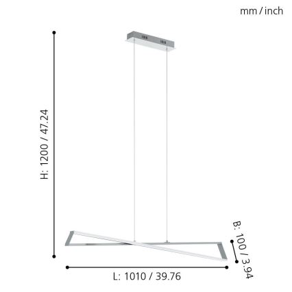 Eglo 95566 - LED luster AGRELA 2xLED/14,4W/230V