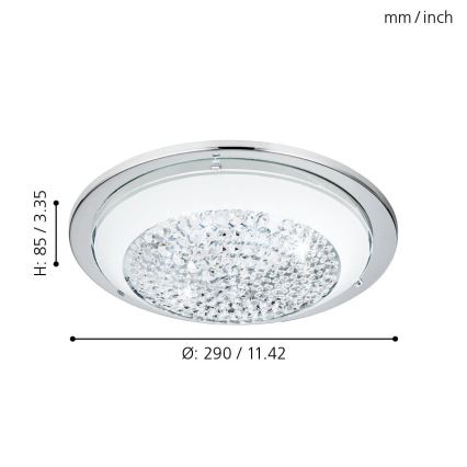 Eglo - LED Stropné zápustné svietidlo LED/8,2W/230V