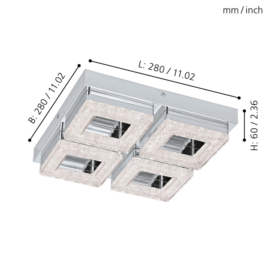 Eglo - LED Stropné svietidlo 4xLED/4W/230V