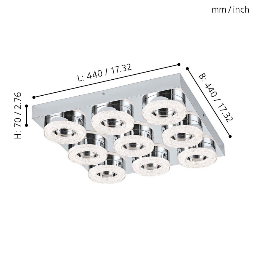 Eglo 95665 - LED Stropné svietidlo FRADELO 9xLED/4W/230V