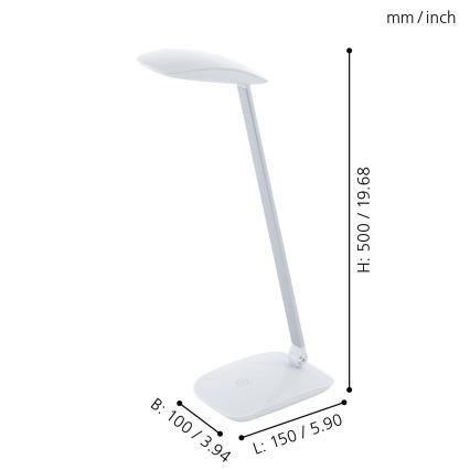 Eglo - LED stolná lampa 1xLED/4,5W/12V/230V