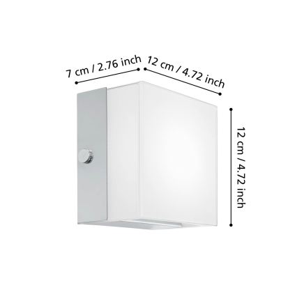 Eglo 95747 - LED nástenné svietidlo ALEA 2 LED/3,7W/230V