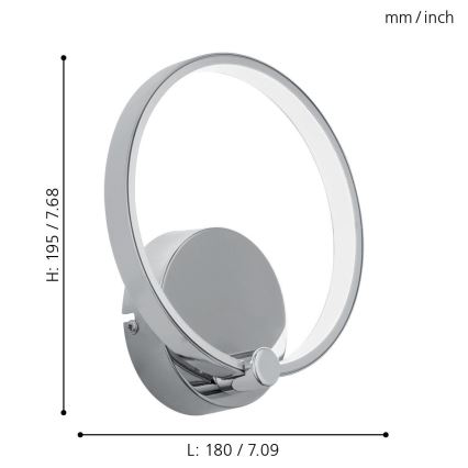 Eglo - LED nástenné svietidlo LED/5W/230V