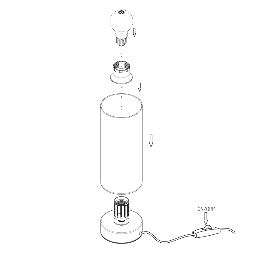 Eglo - Stolná lampa 1xE27/60W/230V