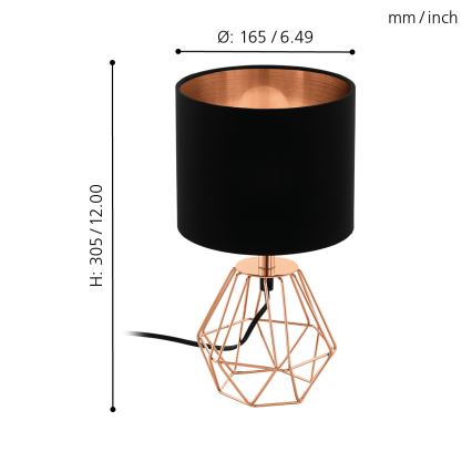 Eglo - Stolná lampa 1xE14/60W/230V